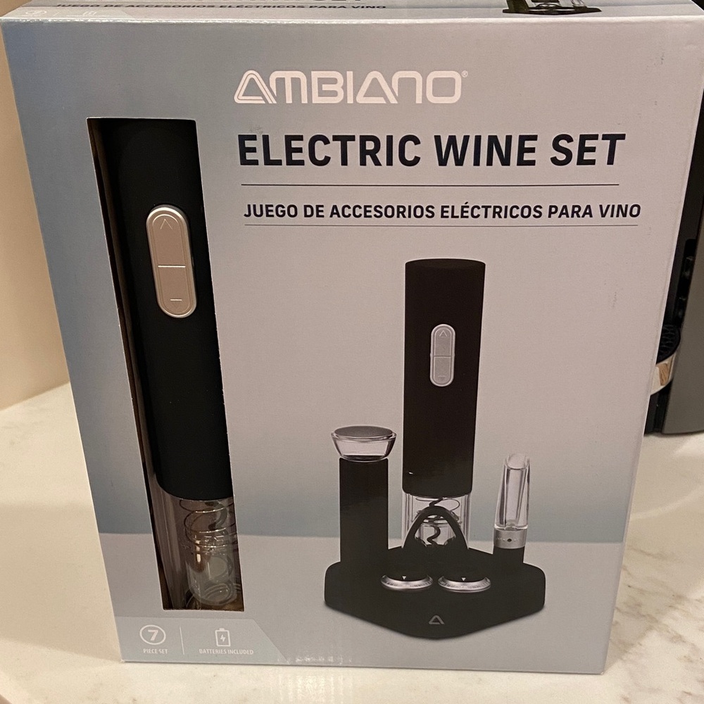 Ambiano Electric Wine Set -
Black new